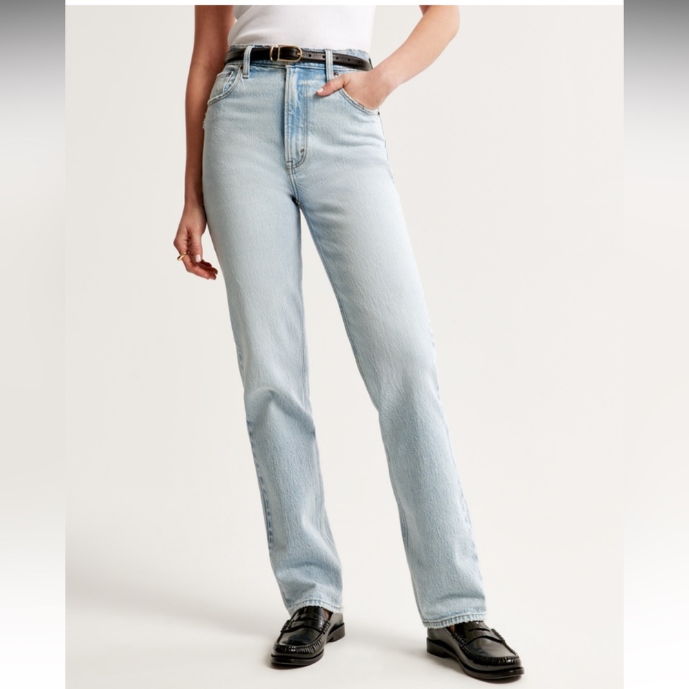 EUC!! Abercrombie & Fitch Light Blue Straight Leg Jeans